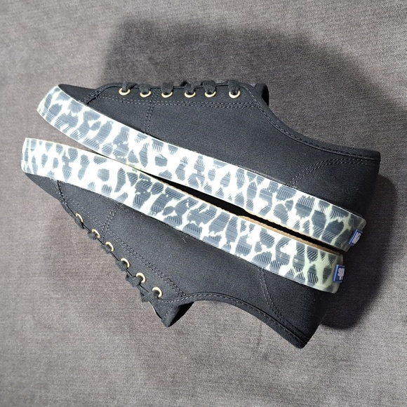 Keds Kickstart Canvas Black Leopard Foxing Lace Up Sneakers WF64735 NWOT US 6 - Picture 11 of 16